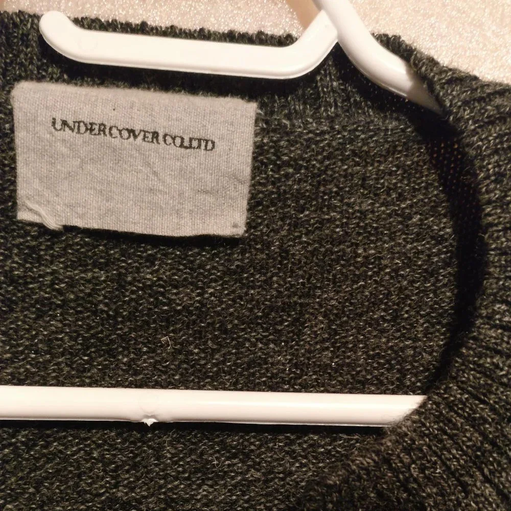 UNDERCOVER JAPAN Aviator bomber quilted puffer Wool Jacket Color Coal Men medium - Picture 6 of 9